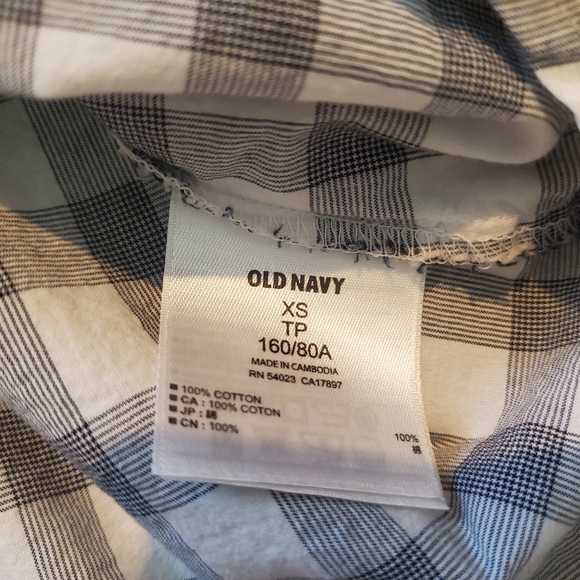 Old Navy Buffalo Check Plaid Button Down Long Sleeve Top - Picture 6 of 7